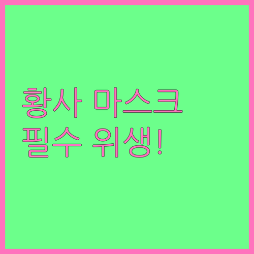 황사철 마스크 선택 기준과 몸속 노폐..