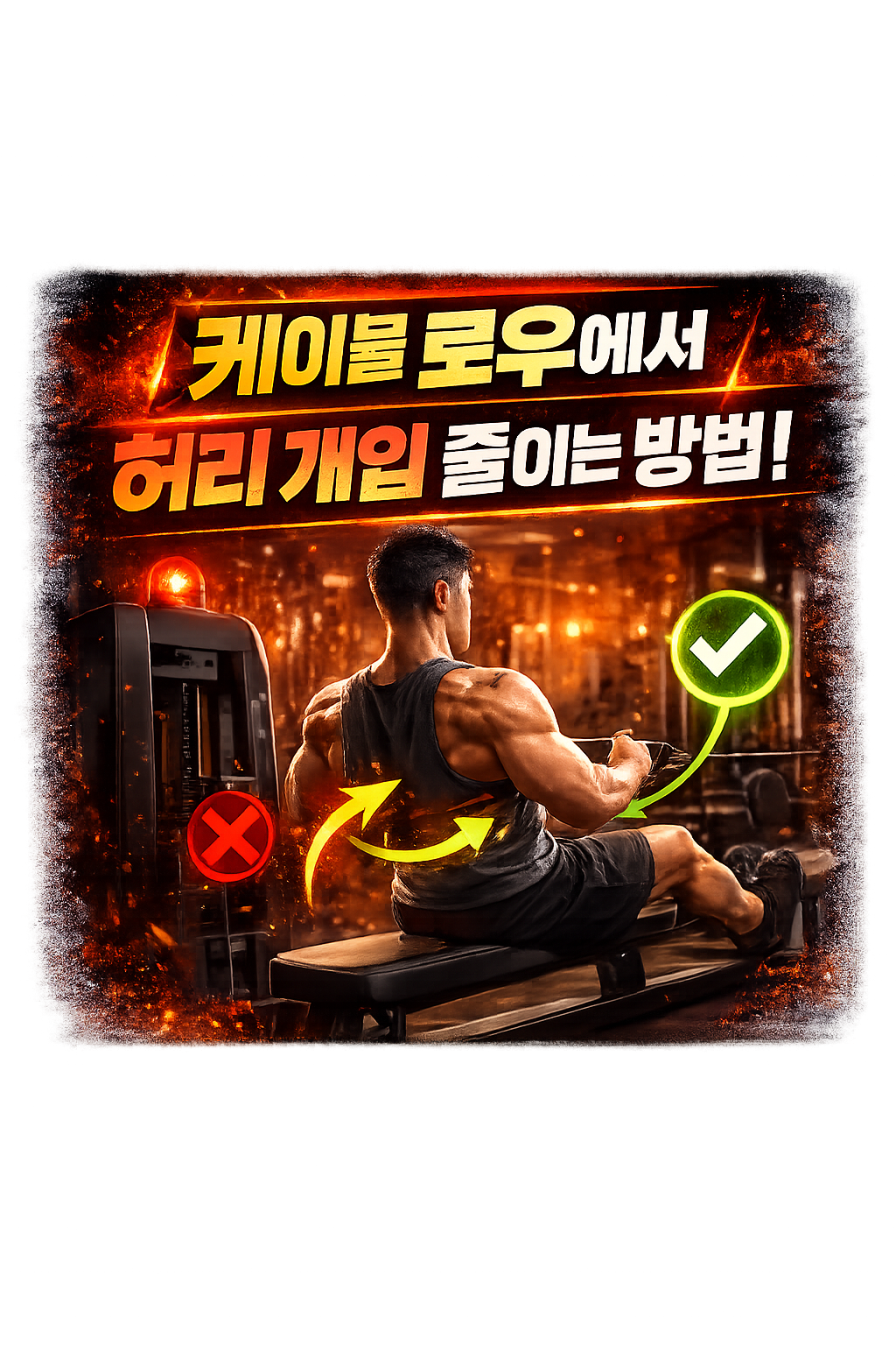 케이블 로우에서 허리 개입 줄이는 방법: