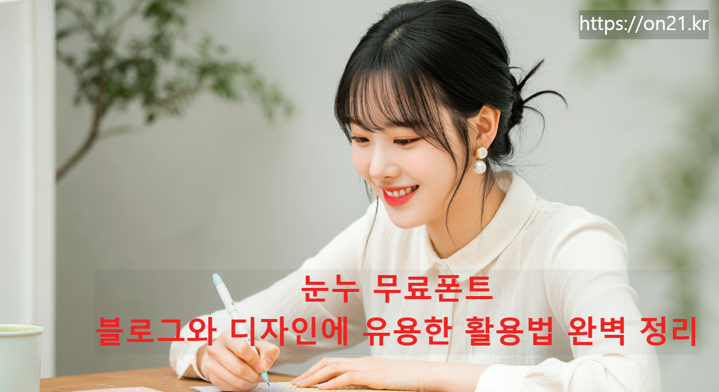 눈누 무료폰트, 블로그와 디자인에 유용한 활용법 완벽 정리