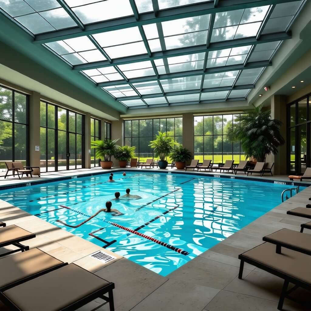 실내수영장-선베드