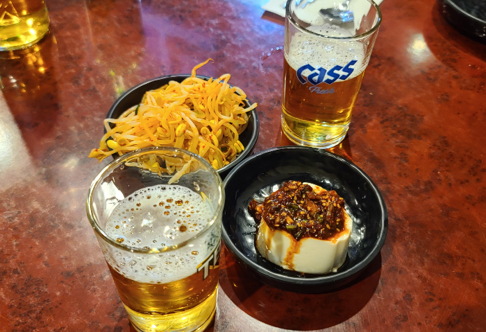 송도 숨은맛집 레이크포차 송도포차맛집 송도맛집 메뉴판 콩나물무침 연두부 소맥