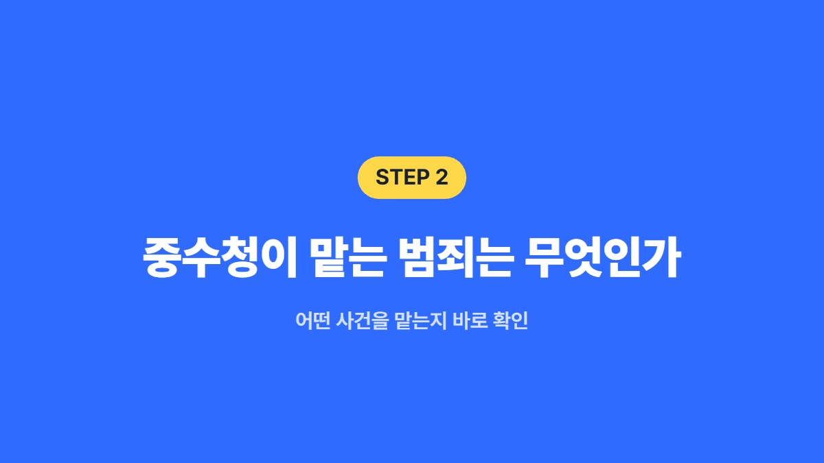 중수청이 맡는 범죄는 무엇인가 — 어떤 사건을 맡는지 바로 확인