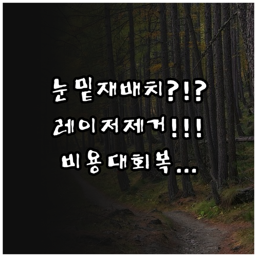 눈밑지방 재배치와 레이저 제거, 비용..