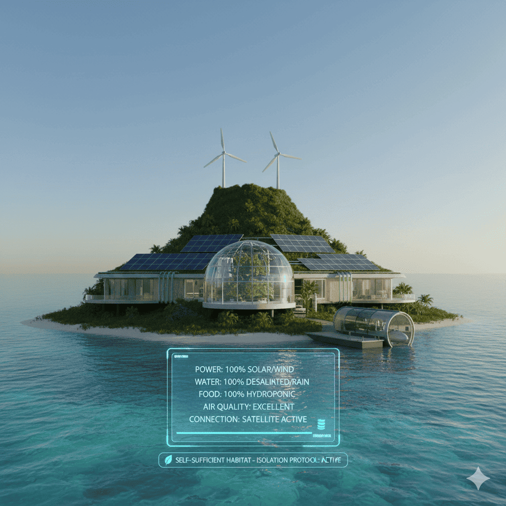 완벽한 격리가 가능한 자급자족형 섬 주택
