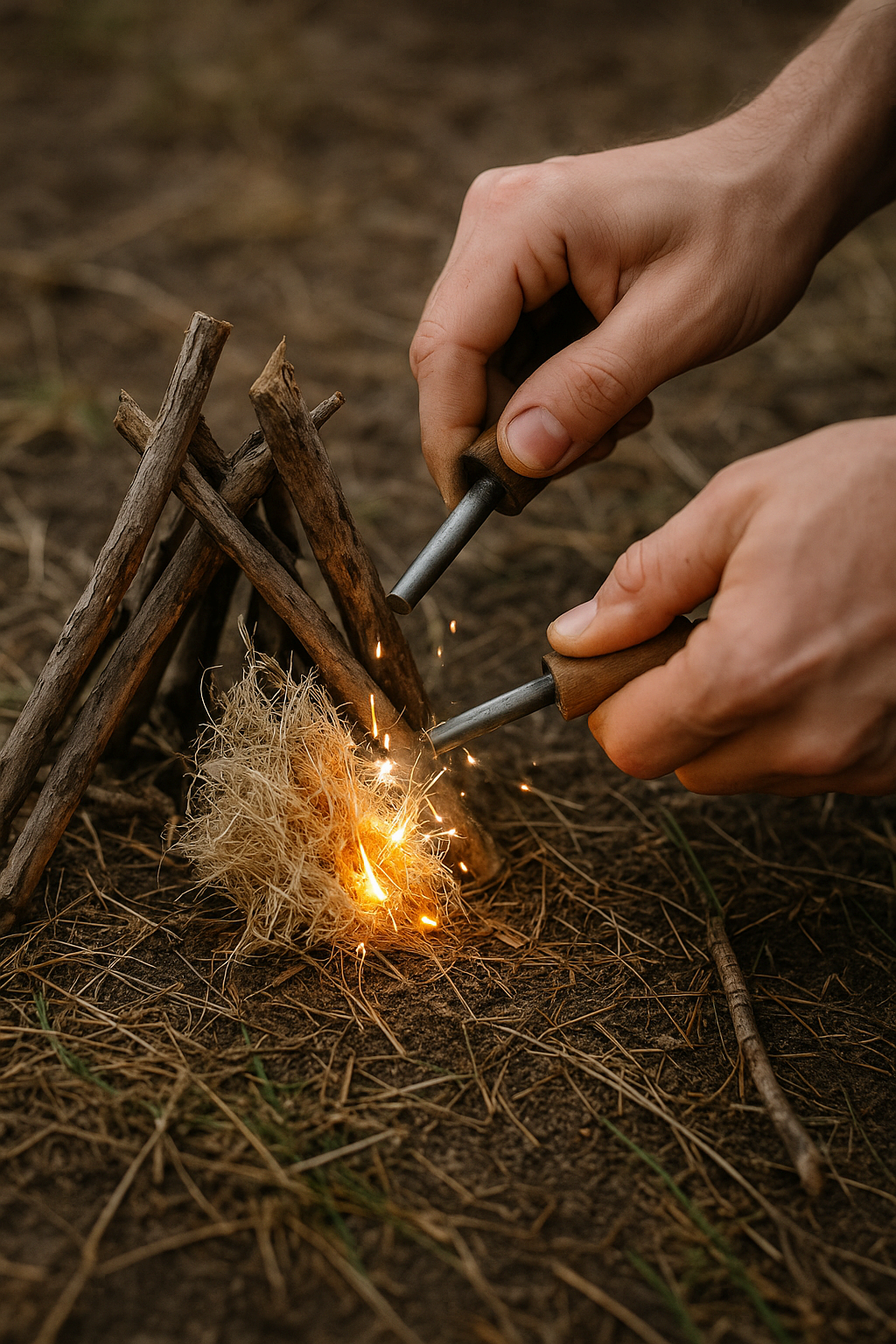 아무것도 없는 상태에서 불 피우는 법