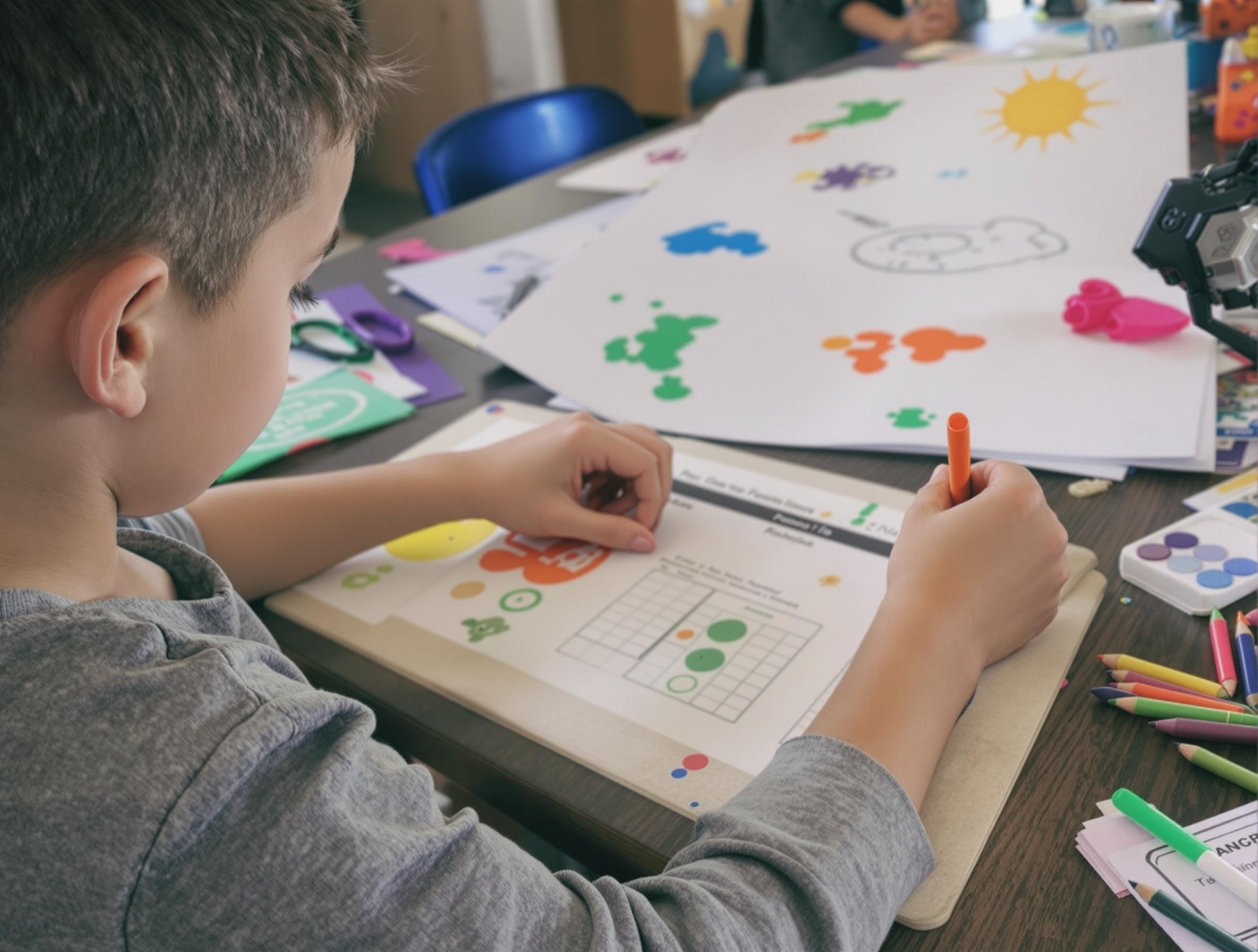 자기 주도 학습중인 어린이