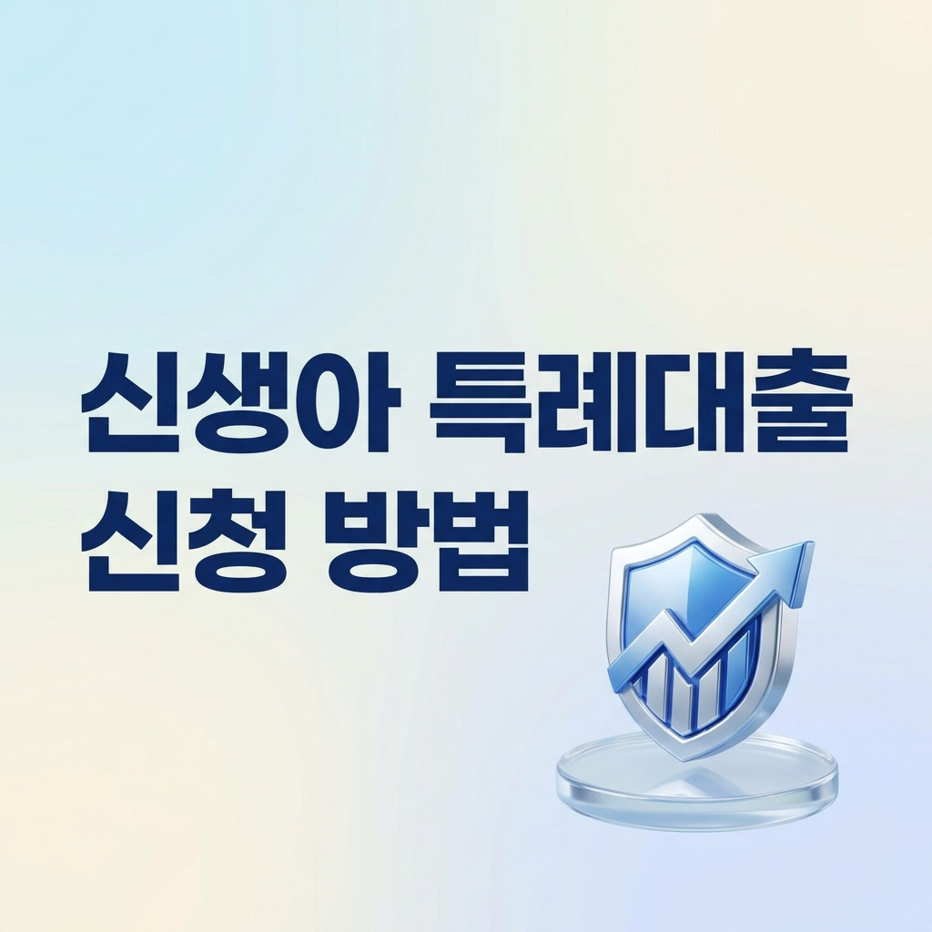 신생아 특례대출 텍스트와 방패, 상승 차트 기호가 포함된 2026년 신생아 특례대출 맞벌이 소득 요건 완화 및 대환 금리 한도 요약 3D 일러스트 썸네일