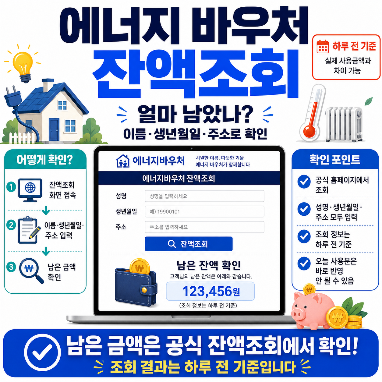 에너지 바우처 잔액조회, 얼마 남았나? 이름&middot;생년월일&middot;주소로 확인&hellip;하루 전 기준