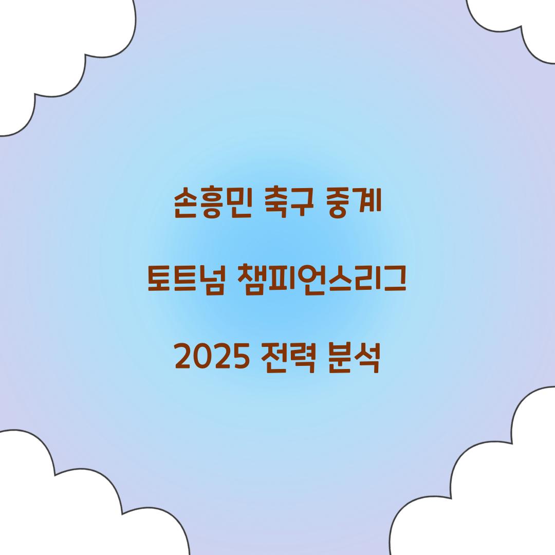 손흥민 축구 중계