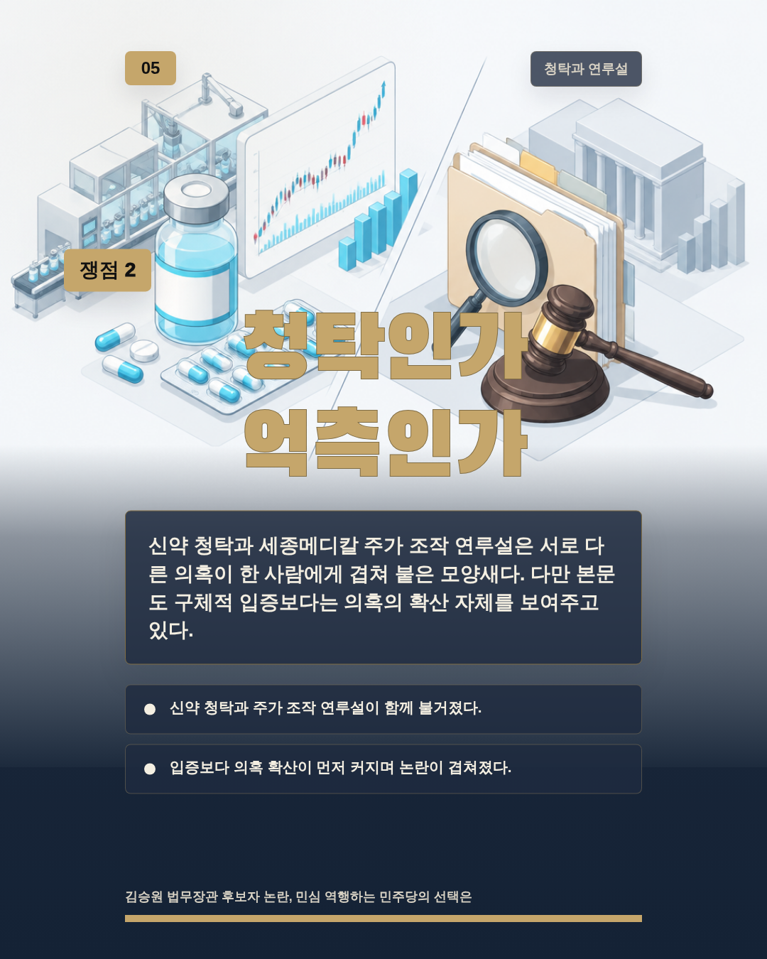 청탁인가 억측인가