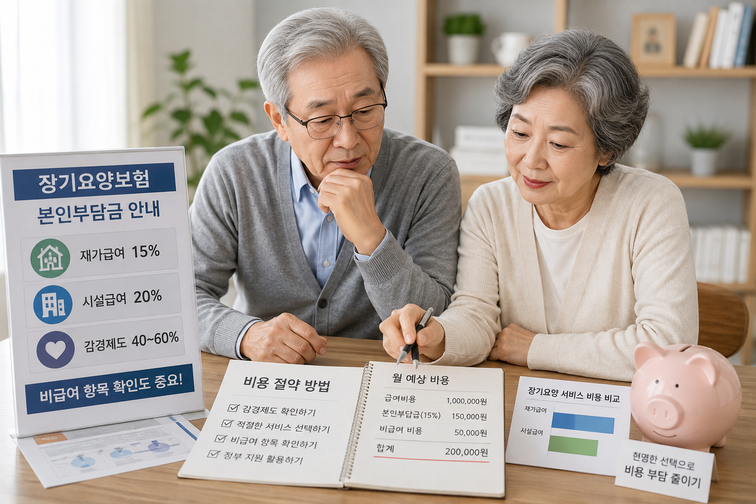 노인장기요양보험, 본인부담금, 재가급여, 시설급여, 감경제도