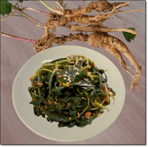 잔대 뿌리와 잎