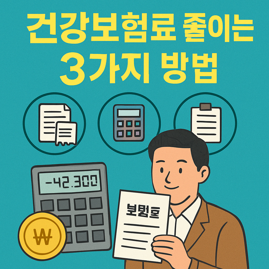 건강보험료 줄이는 3가지 방법 – 소득공제부터 조정신청까지 총정리