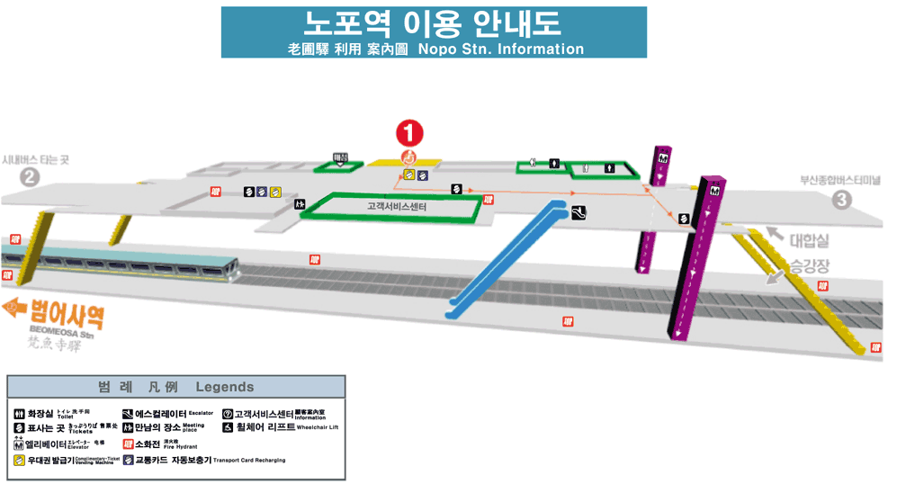 노포역 지하철