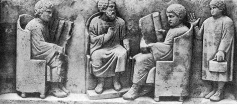 고대시대 교육하는 이미지