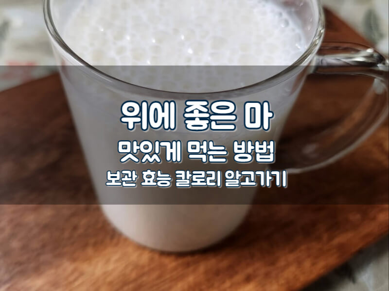 위에 좋은 마즙효능 칼로리 마 맛있게 먹는 요리 보관 방법 알고가기