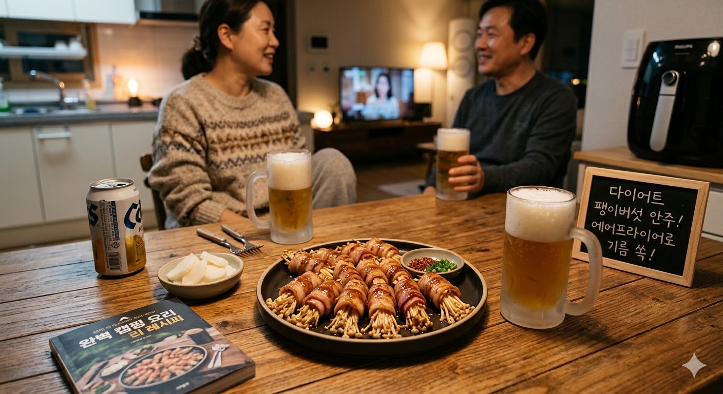 팽이버섯 베이컨 말이