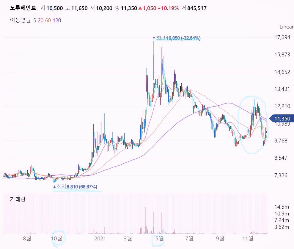노루페인트주가