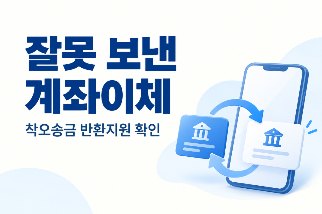 계좌이체 잘못 보냈을 때 ❘ 착오송금 반환지원 신청 전 확인할 것
