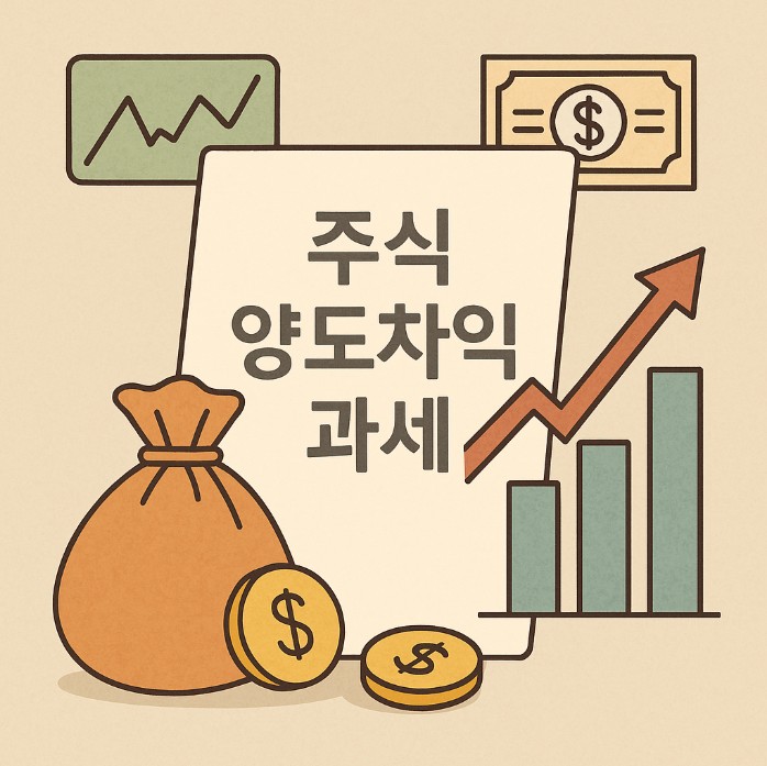 주식 양도차익 과세 이미지