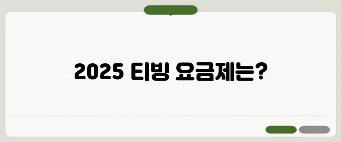 티빙 요금제 2025년 최신 비교표 한눈에!