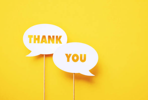 '감사합니다' 의 글씨 풍선 모습의 사진