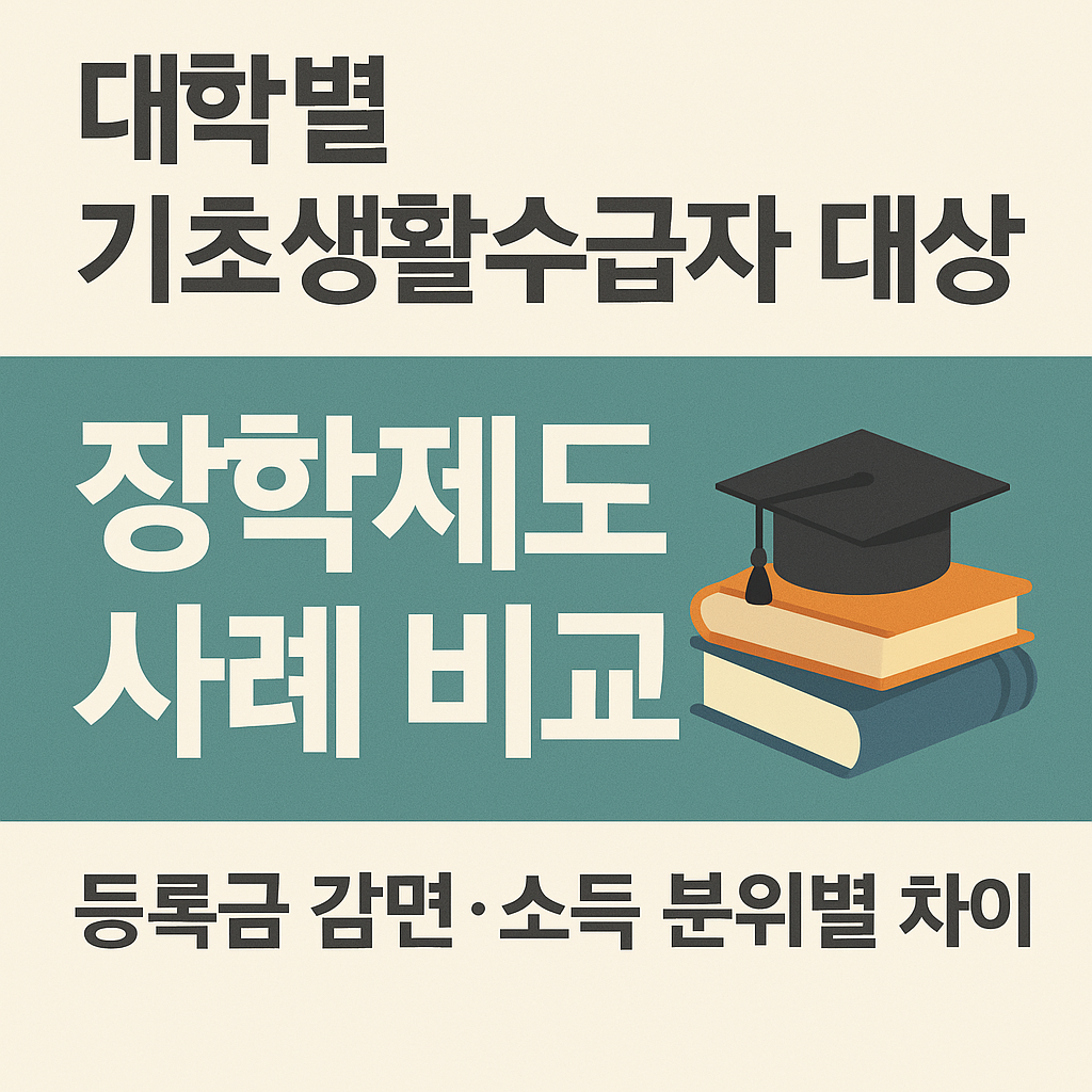 대학별 기초수급자 장학제도 사례 정리