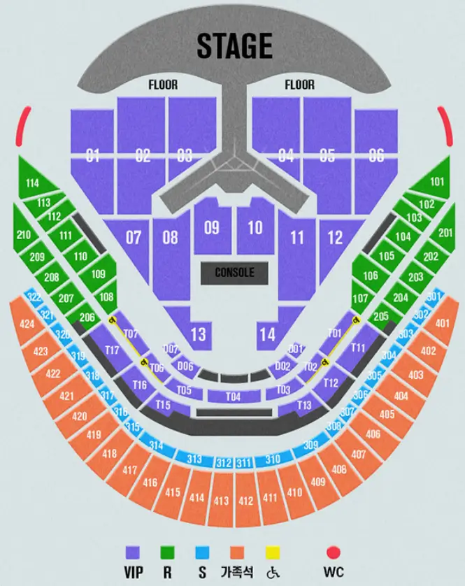 중앙스테이지를-중심으로-배치된-좌석의-이미지