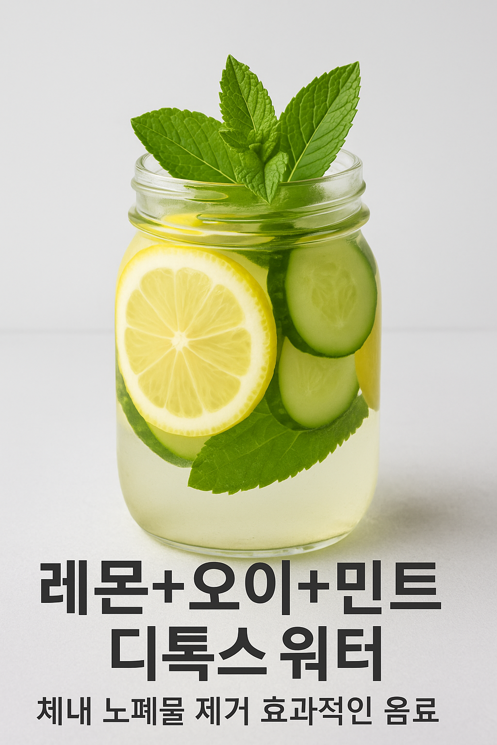 레몬+오이+민트 디톡스 워터
