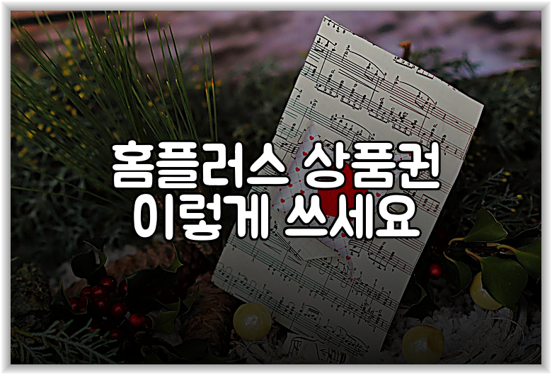 홈플러스 상품권 이렇게 쓰세요