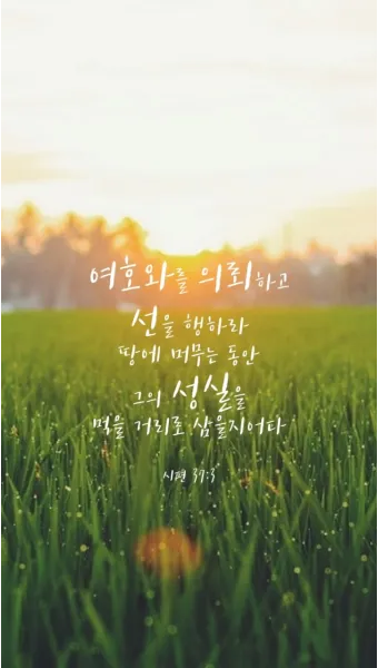 시편 37장 4절 묵상 - 또 여호와를 기뻐하라 그가 네 마음의 소원을 네게 이루어 주시리로다_7