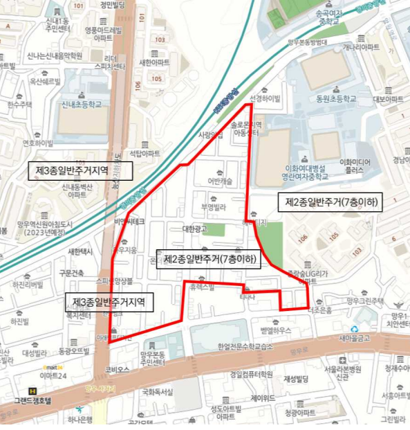 망우동모아타운지도