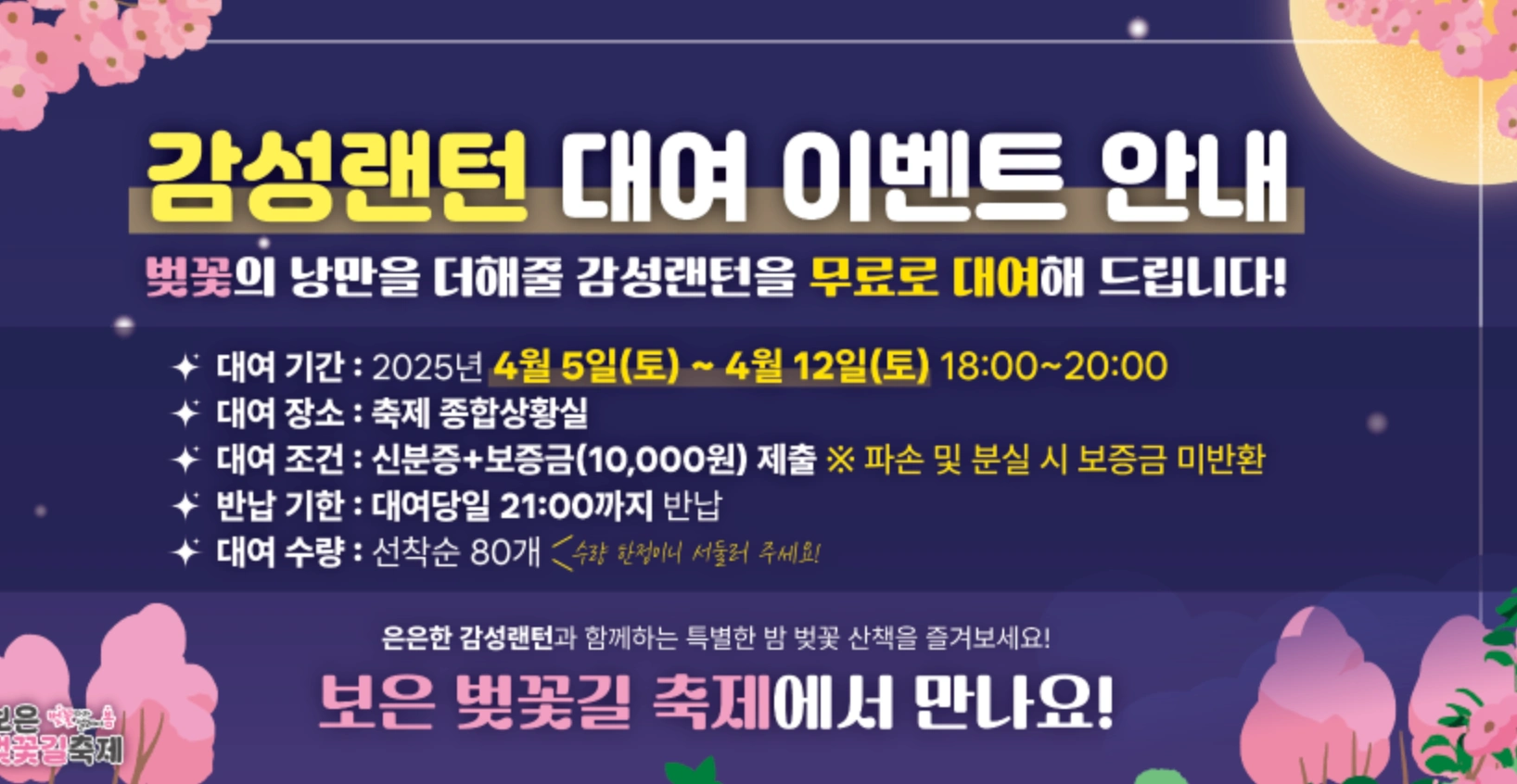 보은 벚꽃길 축제