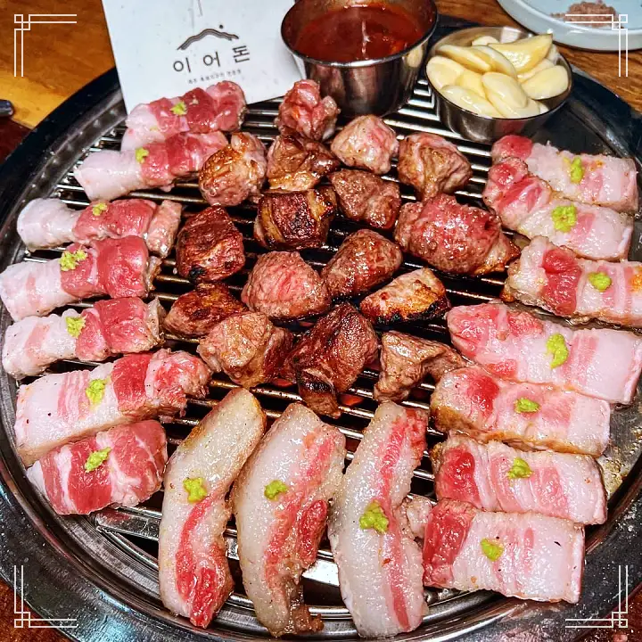네모세모 제주 성산 일출봉 맛집 흑돼지 연탄불 구이 생고기 오마카세 맛있는 고기집