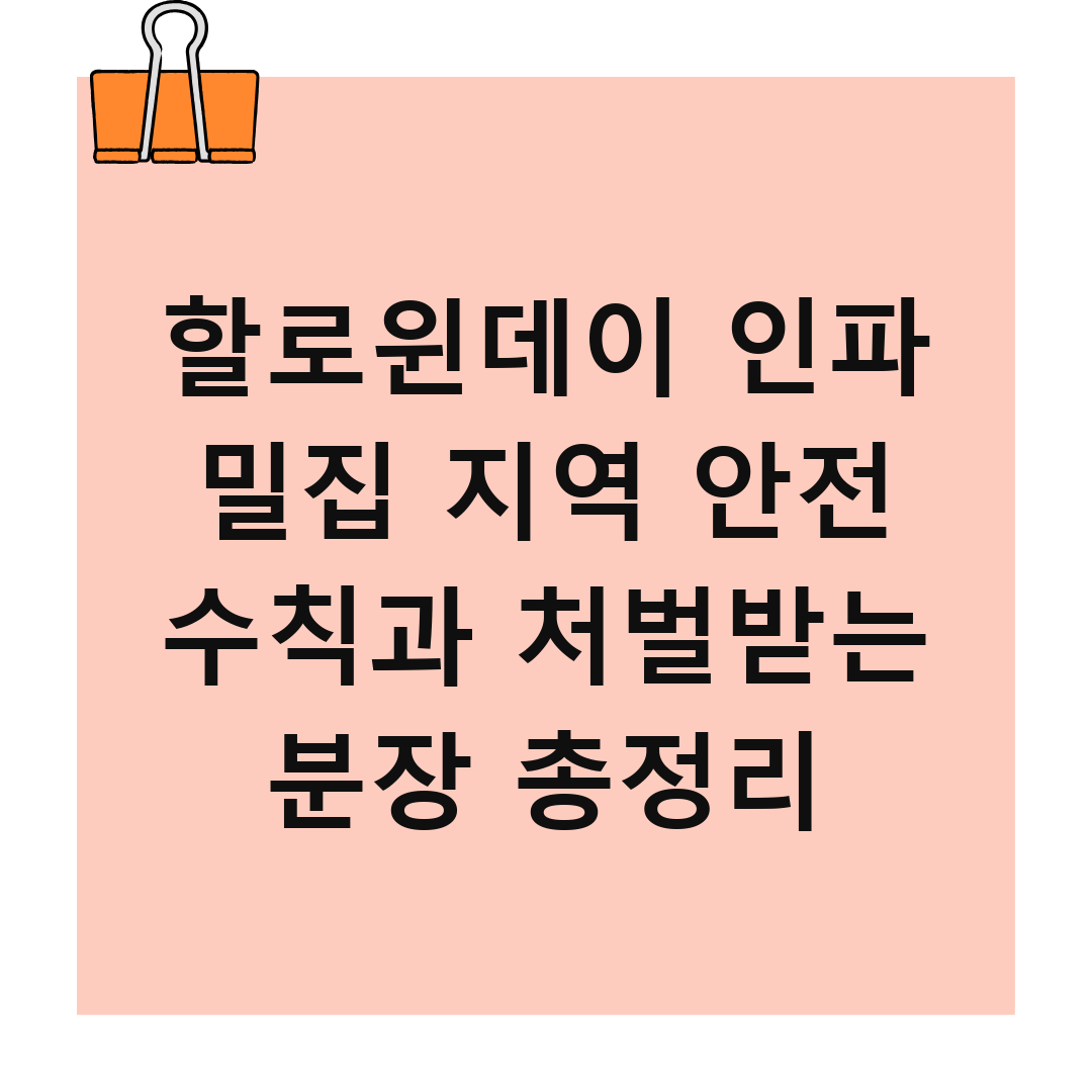 할로윈데이 인파 밀집 지역 안전 수칙과 처벌받는 분장 총정리 관련 이미지