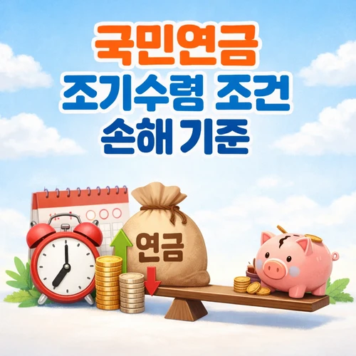 국민연금 조기수령 조건 손해 기준