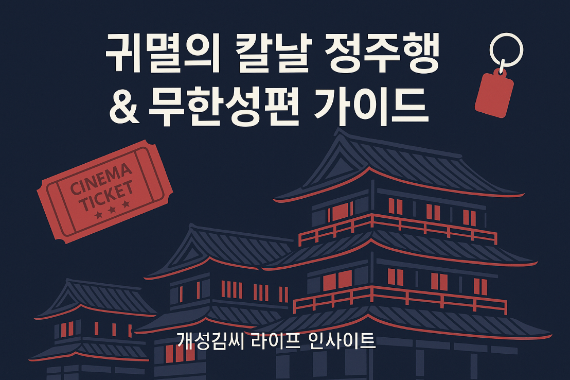 귀멸의 칼날 시리즈 정주행,귀멸의 칼날 시청 순서,무한성편 관람 Q&A,귀멸의 칼날 키링 굿즈,귀멸의 칼날 특별관 리뷰