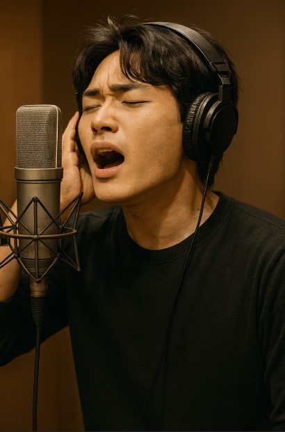 락발라드 보컬 녹음 관련 사진