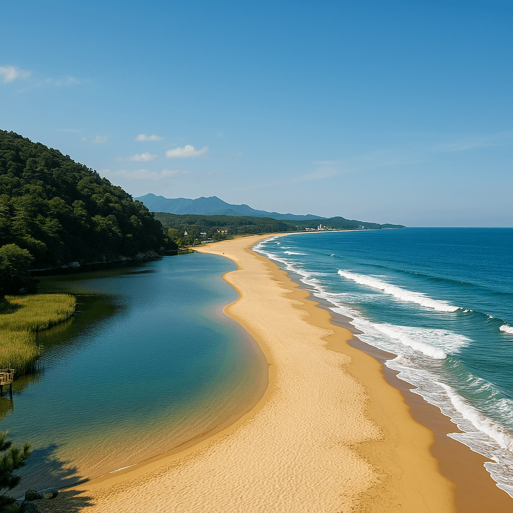 고성 화진포 해변에서 즐기는 바다와 호수의 만남, 자연의 이중 매력
