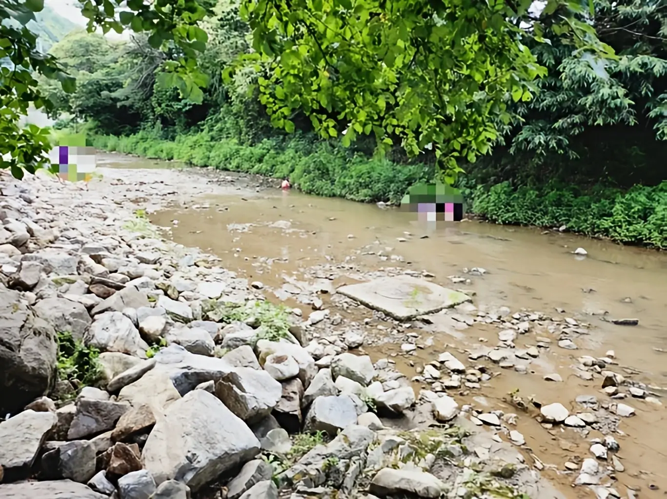 얕은 수심의 '고기리 계곡'
