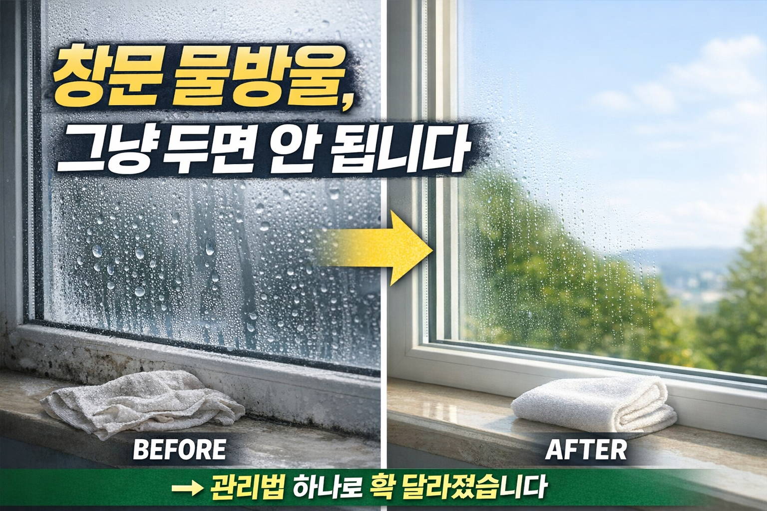 창문에 물 맺히는 집, 이렇게 관리하면 달라집니다