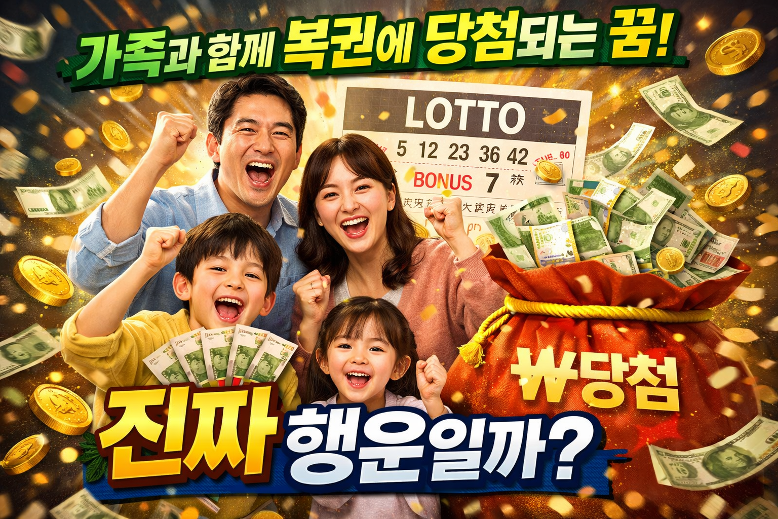 가족과 함께 복권에 당첨되는 꿈