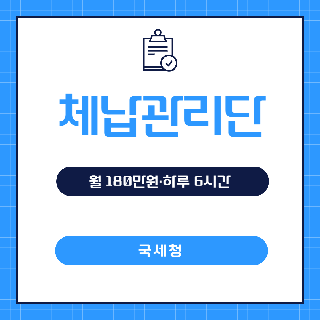 2026 국세청 국세 체납관리단 모집 ❘ 월 180만원&middot;하루 6시간 근무 완벽 가이드