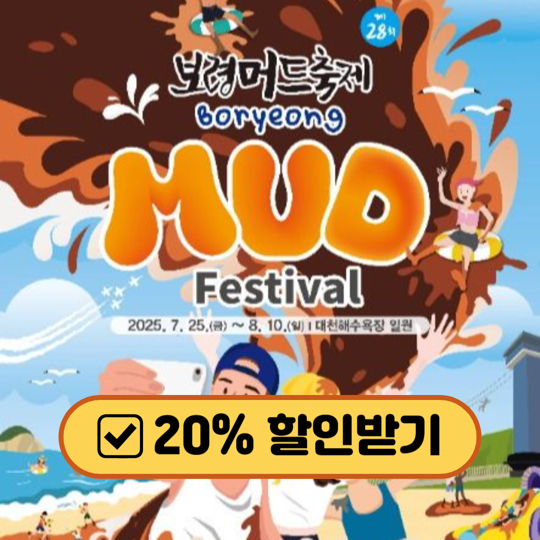 2025 보령머드축제 할인