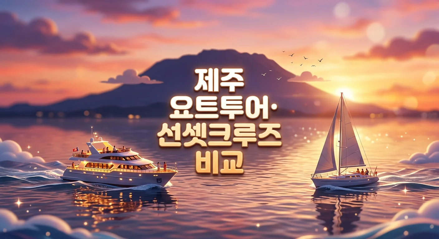 제주도 요트투어&middot;선셋크루즈 비교 도두항&middot;김녕&middot;중문&middot;서귀포 가격&middot;코스