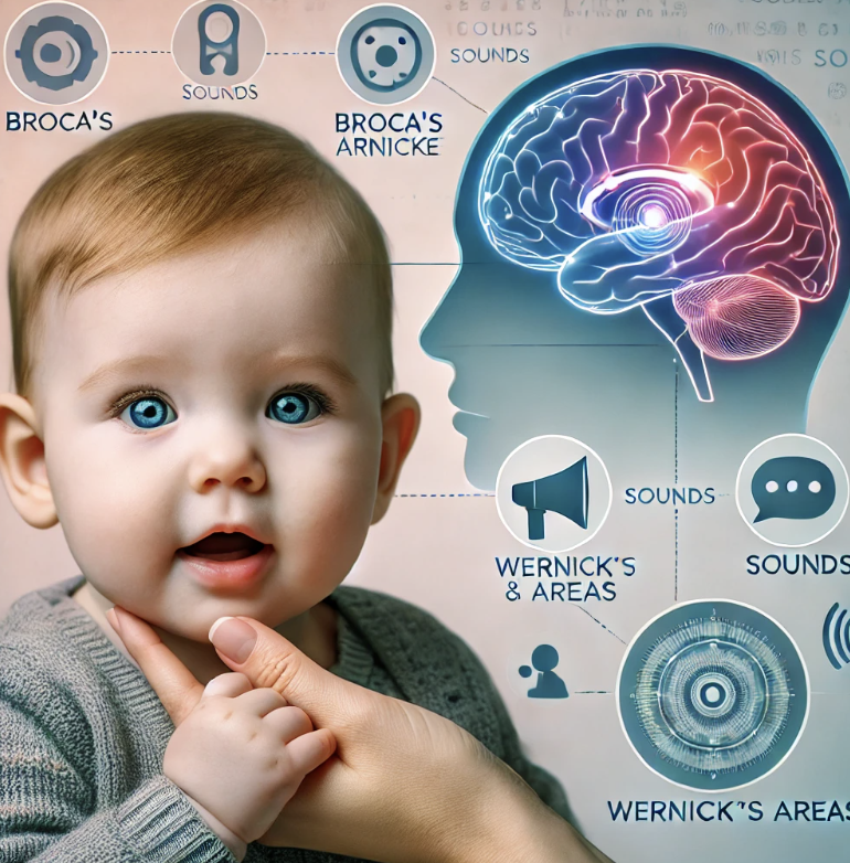 언어 중추 발달 관련 이미지