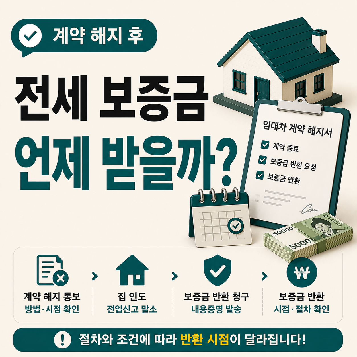 전세 계약 해지 이후 보증금 반환 절차 안내