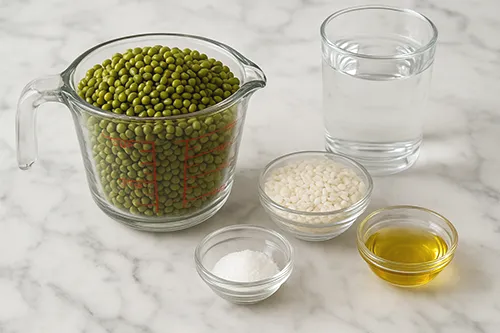 녹두죽 모든 재료