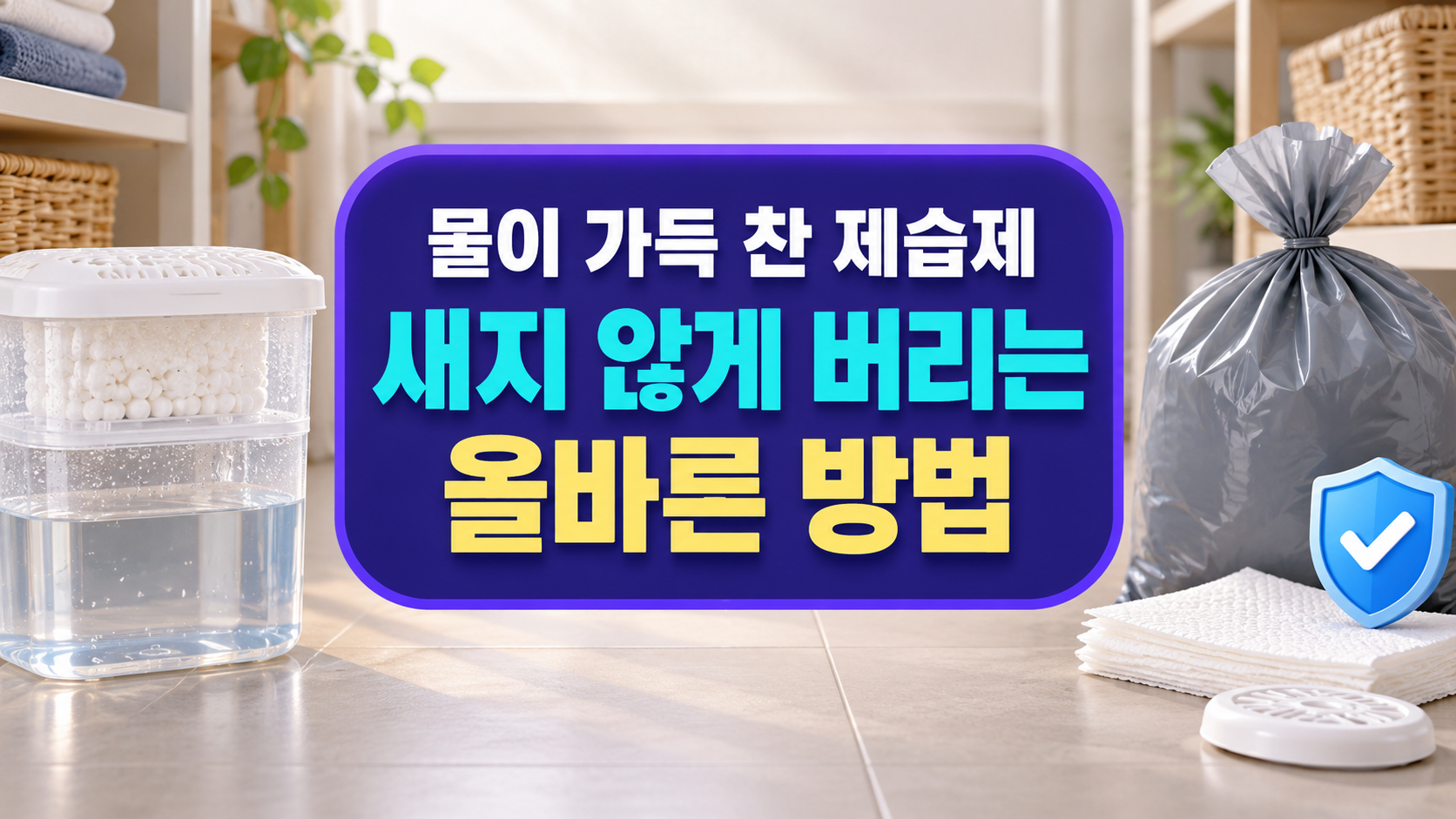 물이 가득 찬 제습제, 새지 않게 버리는 올바른 방법 총정리