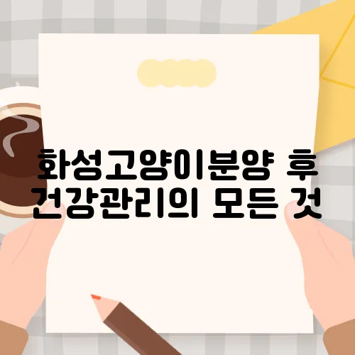 화성고양이분양 후 건강관리의 모든 것
